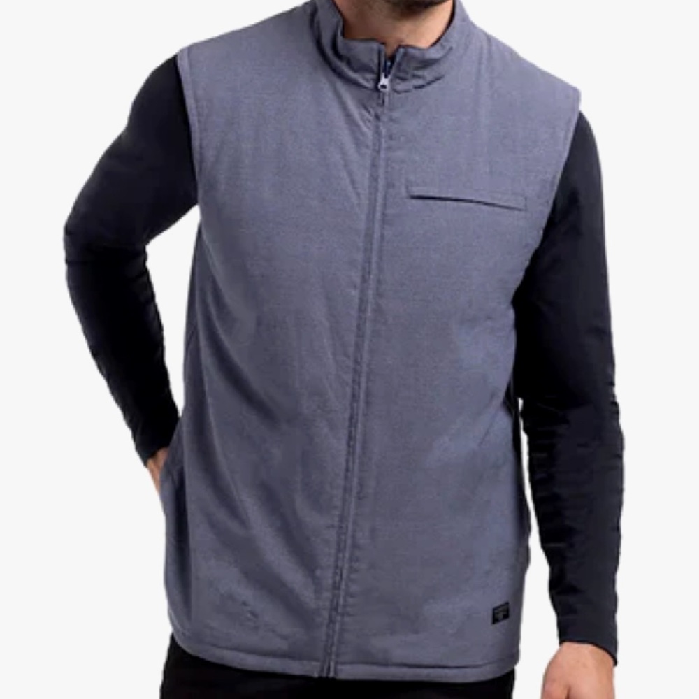 Travis Mathew Blue Damp Defense Reversible Vest* Golf Active Outdoor
